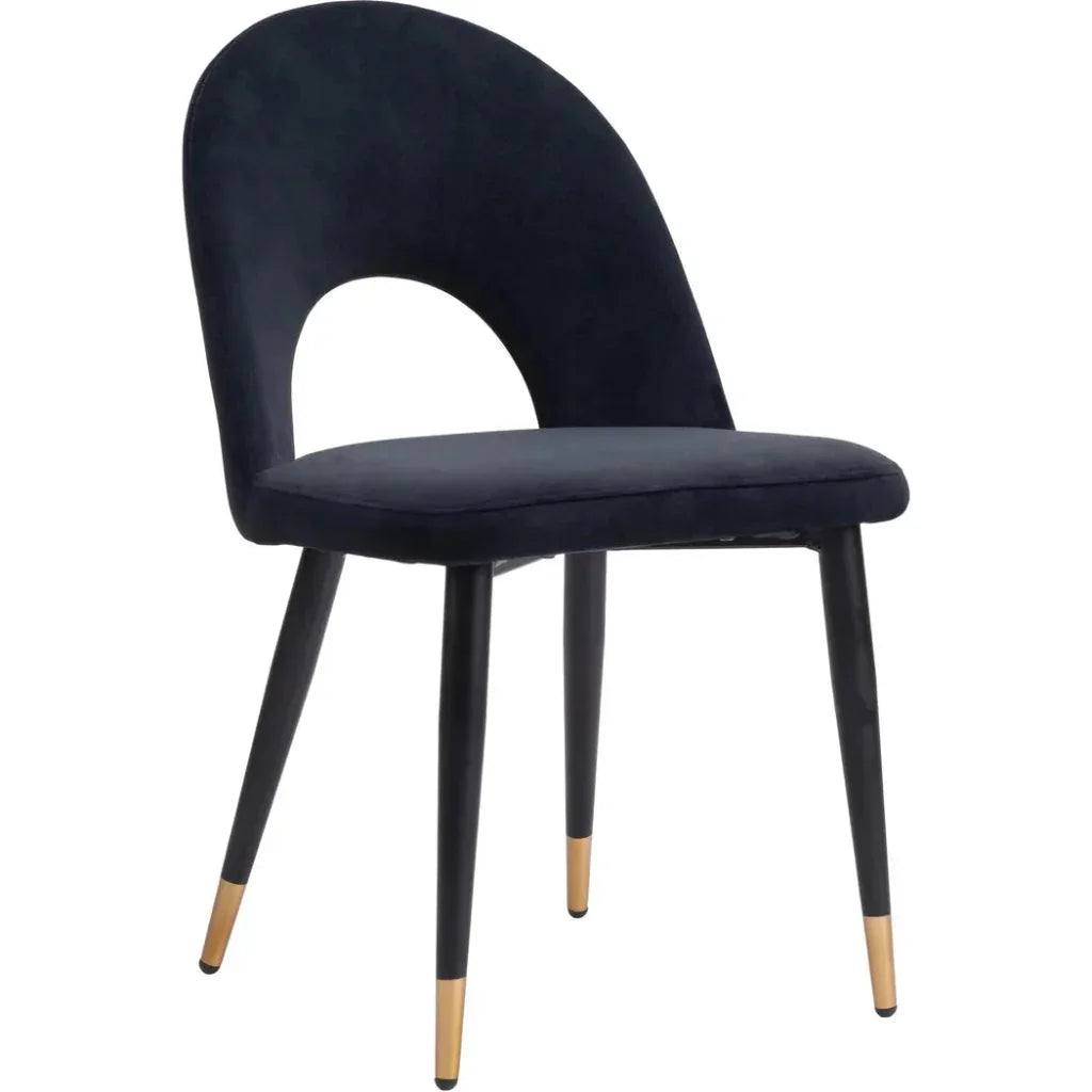 Menlo Velvet Armless Dining Chair 2PC - LOOMLAN - Zuo Modern - Dining Chairs