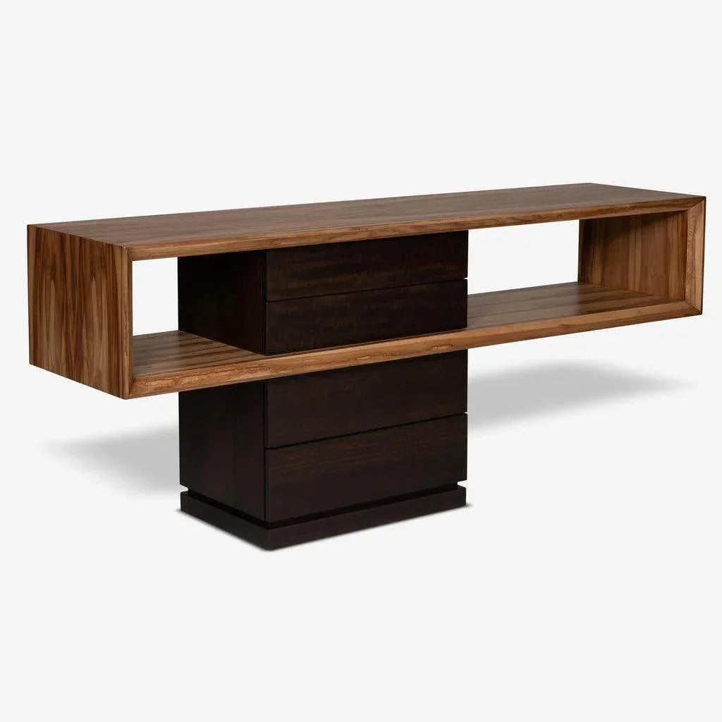 Mensa Smoked Eucalyptus Top Console Table - LOOMLAN - Urbia - Console Tables