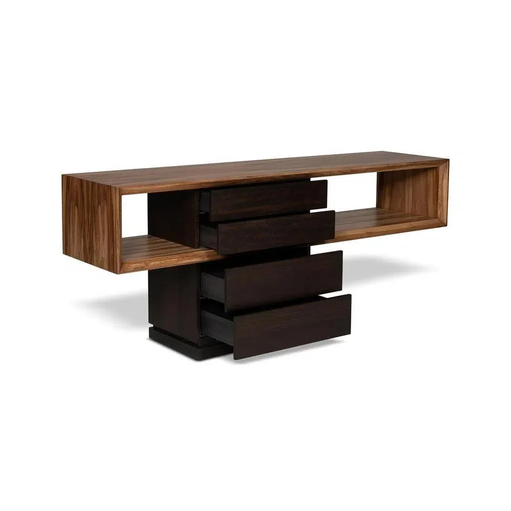 Mensa Smoked Eucalyptus Top Console Table - LOOMLAN - Urbia - Console Tables