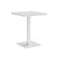 Merano Aluminum Outdoor Square Bar Table-Outdoor Coffee Tables-SUNPAN-White-LOOMLAN