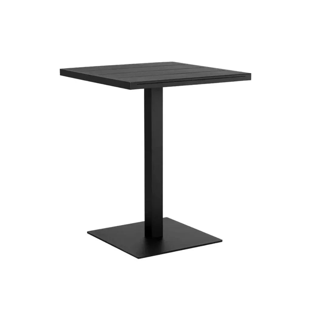 Merano Aluminum Outdoor Square Bar Table-Outdoor Coffee Tables-SUNPAN-Black-LOOMLAN