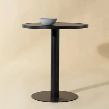 Merano Black Aluminum Outdoor Bar Table - LOOMLAN - SUNPAN - Outdoor Side Tables
