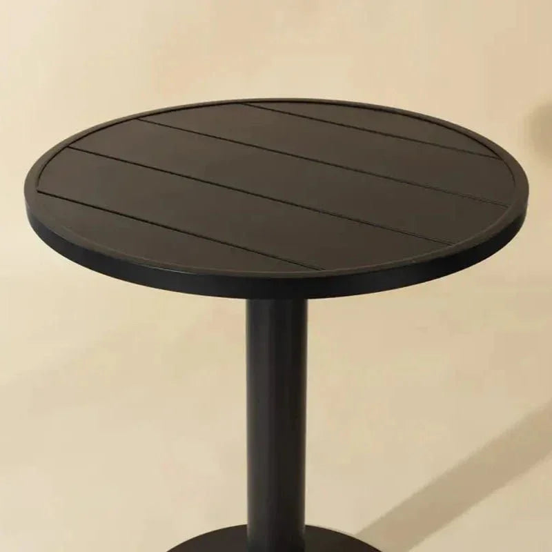 Merano Black Aluminum Outdoor Bar Table - LOOMLAN - SUNPAN - Outdoor Side Tables