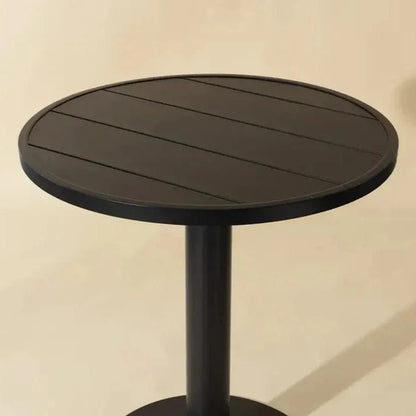 Merano Black Aluminum Outdoor Bar Table - LOOMLAN - SUNPAN - Outdoor Side Tables