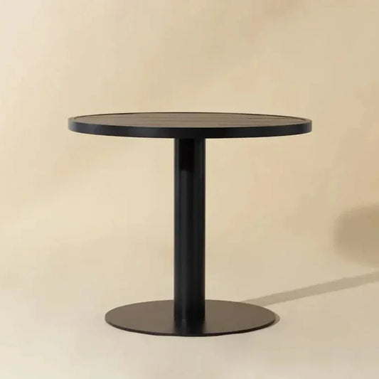 Merano Black Aluminum Outdoor Bistro Table-Outdoor Dining Tables-SUNPAN-LOOMLAN
