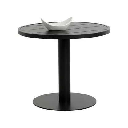 Merano Black Aluminum Outdoor Bistro Table-Outdoor Dining Tables-SUNPAN-LOOMLAN