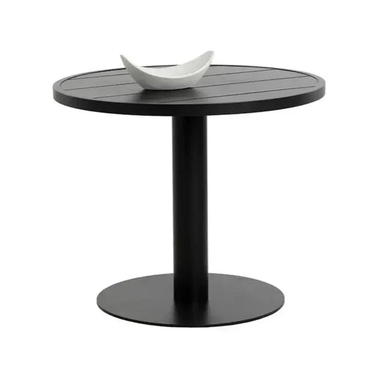 Merano Black Aluminum Outdoor Bistro Table-Outdoor Dining Tables-SUNPAN-LOOMLAN