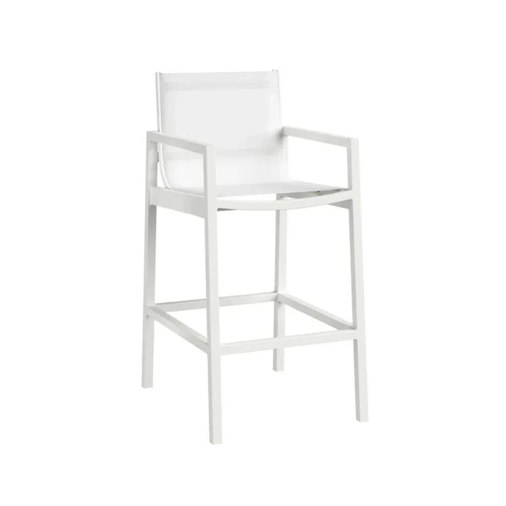 Merano Fabric Modern Outdoor Barstool-Outdoor Bar Stools-SUNPAN-White-LOOMLAN