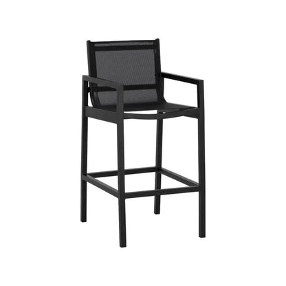 Merano Fabric Modern Outdoor Barstool-Outdoor Bar Stools-SUNPAN-Black-LOOMLAN