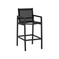 Merano Fabric Modern Outdoor Barstool-Outdoor Bar Stools-SUNPAN-Black-LOOMLAN