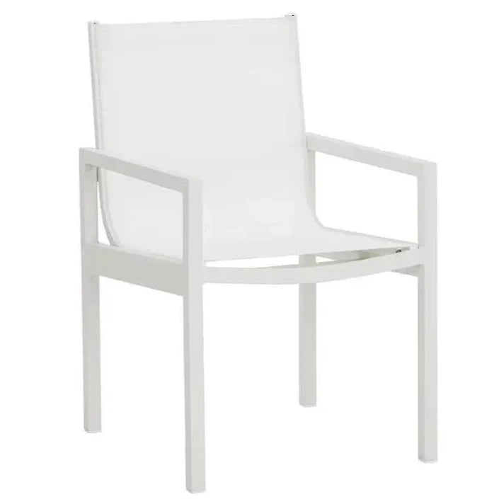 Merano Fabric Outdoor Dining Armchair 2PC-Outdoor Dining Chairs-SUNPAN-White-LOOMLAN