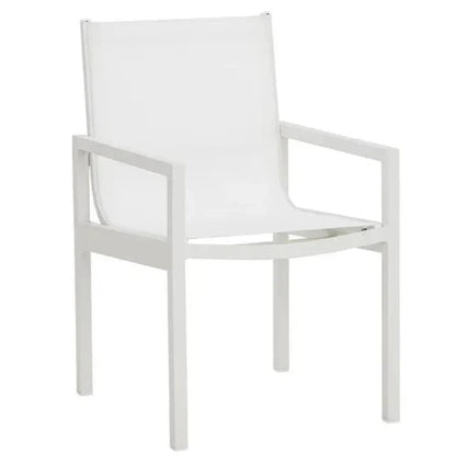 Merano Fabric Outdoor Dining Armchair 2PC-Outdoor Dining Chairs-SUNPAN-White-LOOMLAN