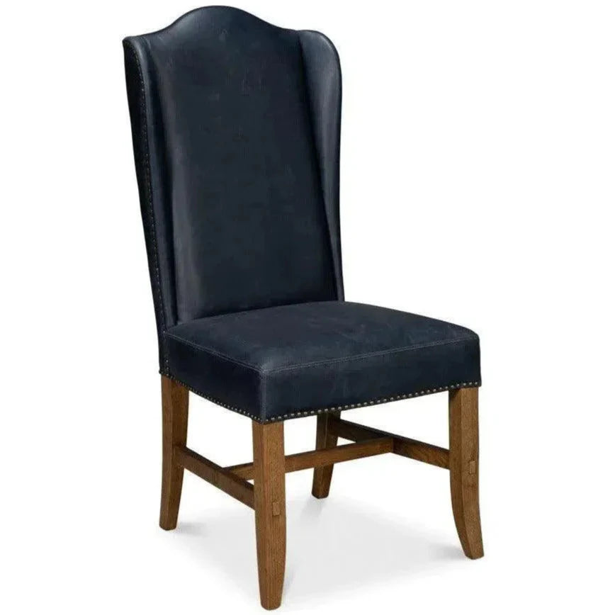 Mercado High Back Leather Dining Chair 2PC - LOOMLAN - Sarreid - Dining Chairs