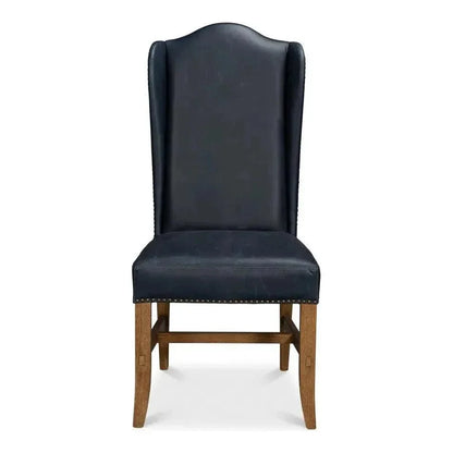 Mercado High Back Leather Dining Chair 2PC - LOOMLAN - Sarreid - Dining Chairs