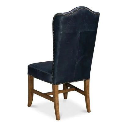 Mercado High Back Leather Dining Chair 2PC - LOOMLAN - Sarreid - Dining Chairs