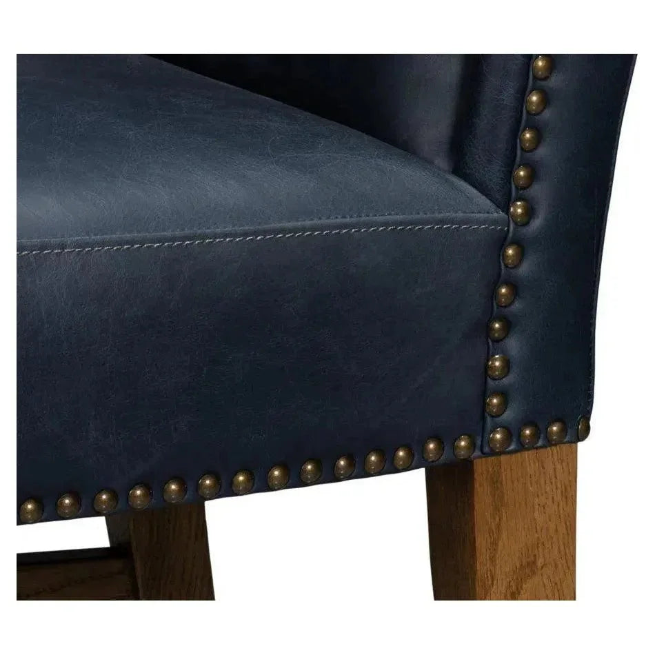 Mercado High Back Leather Dining Chair 2PC - LOOMLAN - Sarreid - Dining Chairs