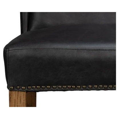 Mercado High Back Leather Dining Chair 2PC - LOOMLAN - Sarreid - Dining Chairs