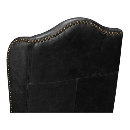 Mercado High Back Leather Dining Chair 2PC - LOOMLAN - Sarreid - Dining Chairs