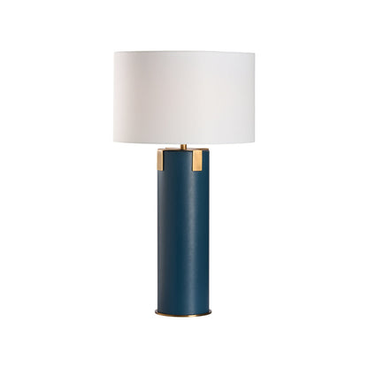 Meridian Blue Leather Warp Table Lamp