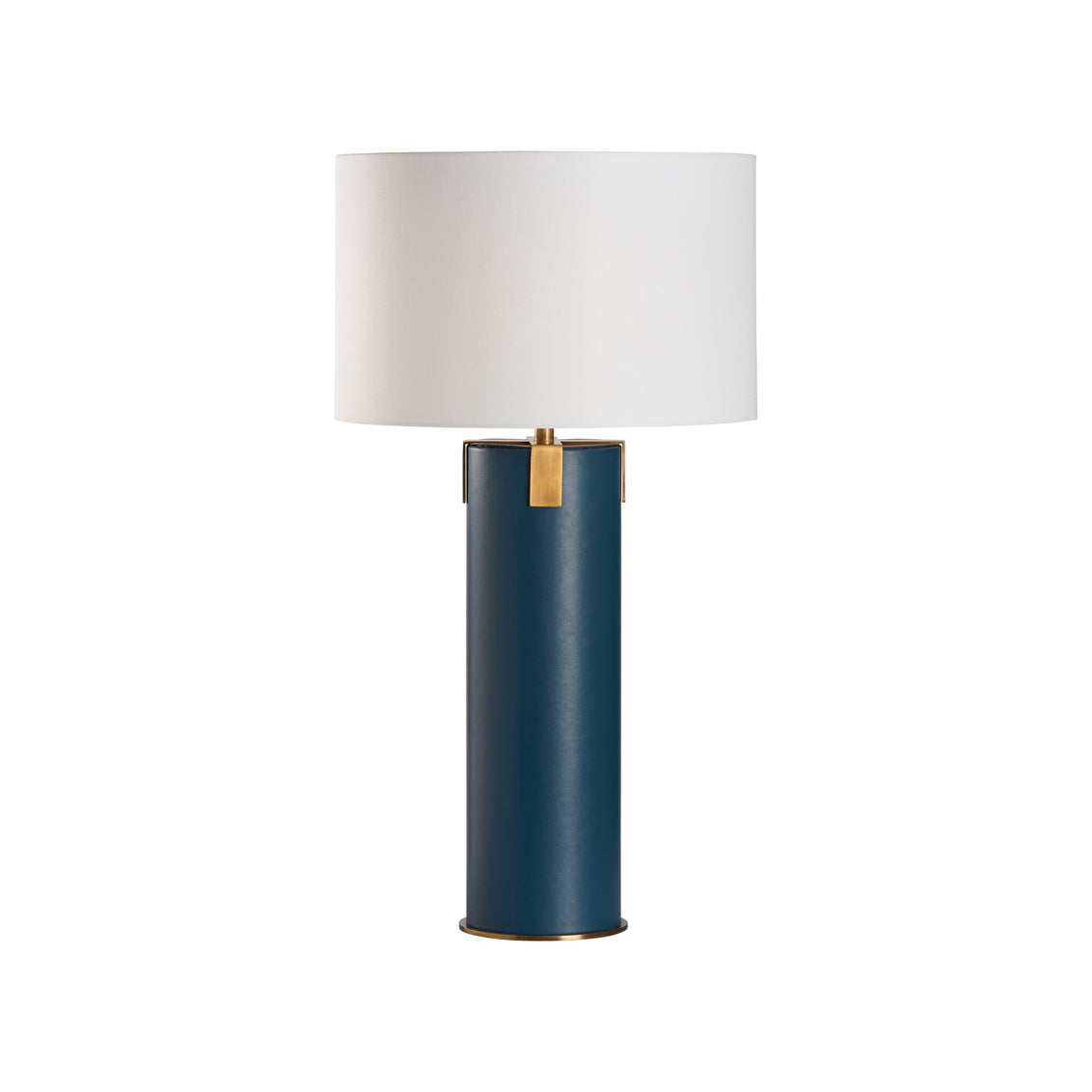 Meridian Blue Leather Warp Table Lamp
