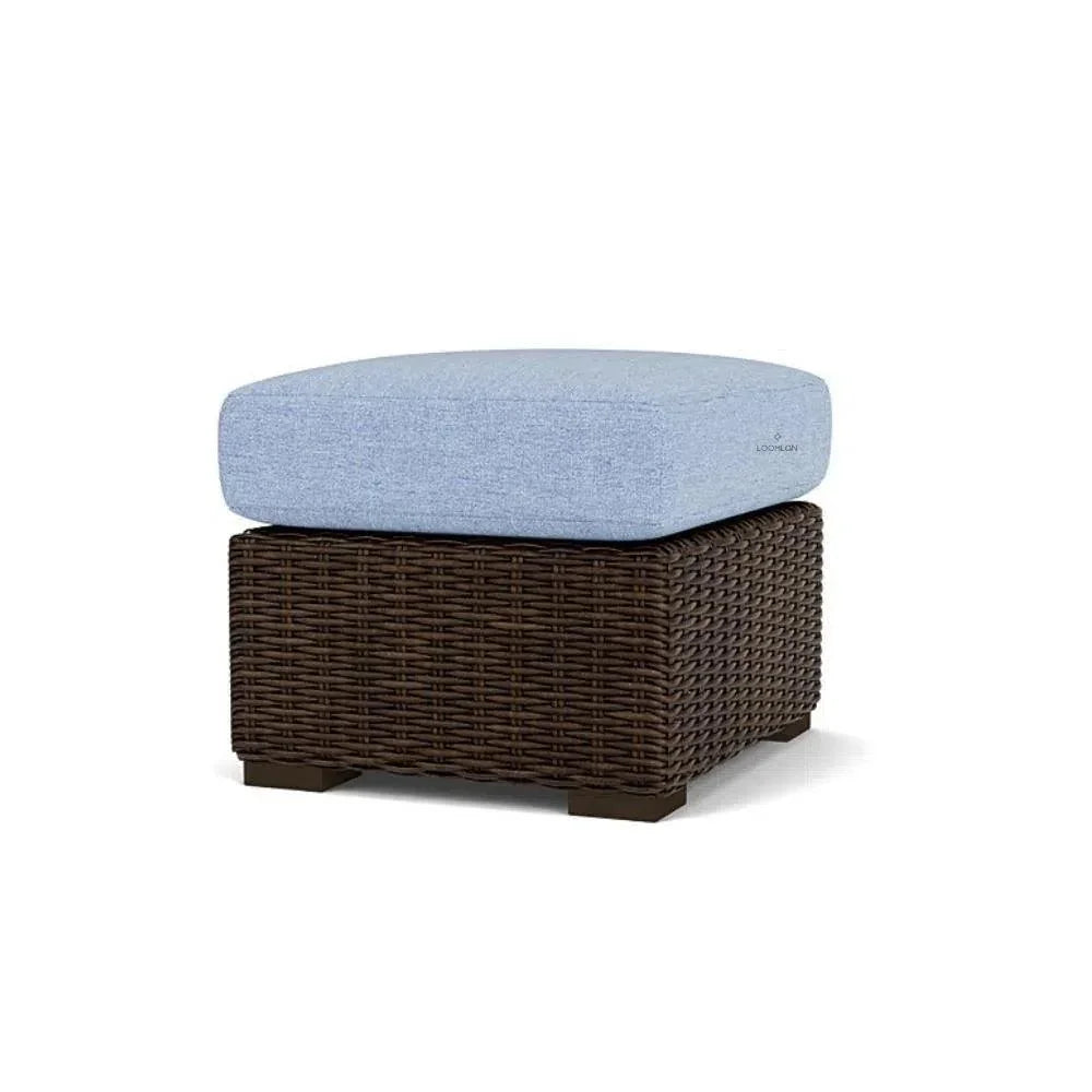 Mesa Ottoman Premium Wicker Furniture Lloyd Flanders-Outdoor Ottomans-Lloyd Flanders-LOOMLAN