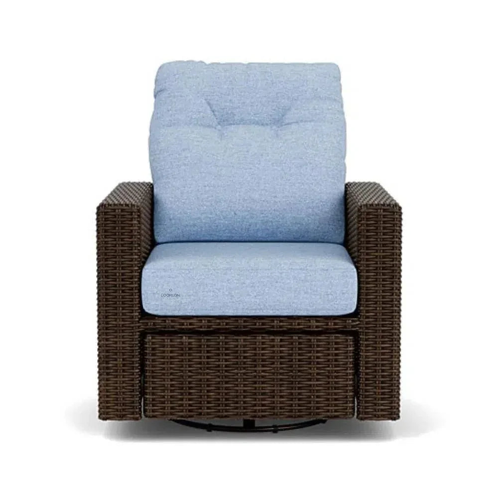 Mesa Swivel Glider Recliner Premium Wicker Furniture-Outdoor Lounge Chairs-Lloyd Flanders-LOOMLAN