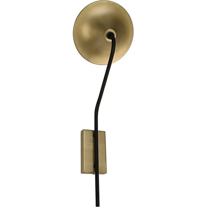 Messala Sconce, Black Steel and Brass Finish - LOOMLAN - Noir - Wall Sconces