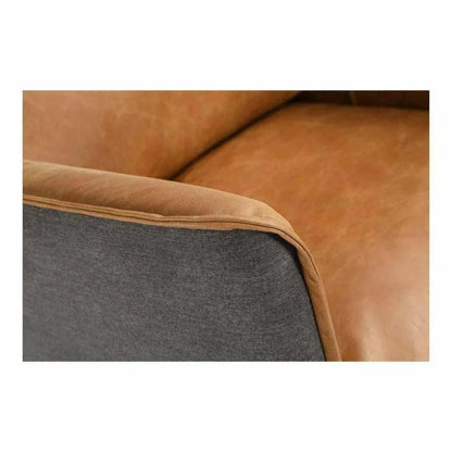 Messina Leather Club Chair Removable Cushion - LOOMLAN - Moe's Home - Club Chairs