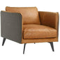 Messina Leather Club Chair Removable Cushion - LOOMLAN - Moe's Home - Club Chairs