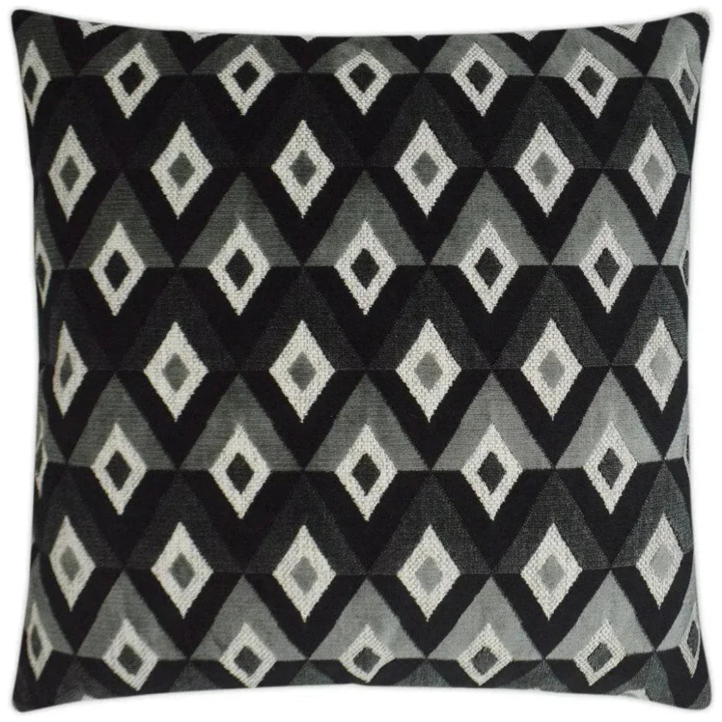 Meta Ebony Black Throw Pillow With Insert - LOOMLAN - D.V. Kap - Throw Pillows