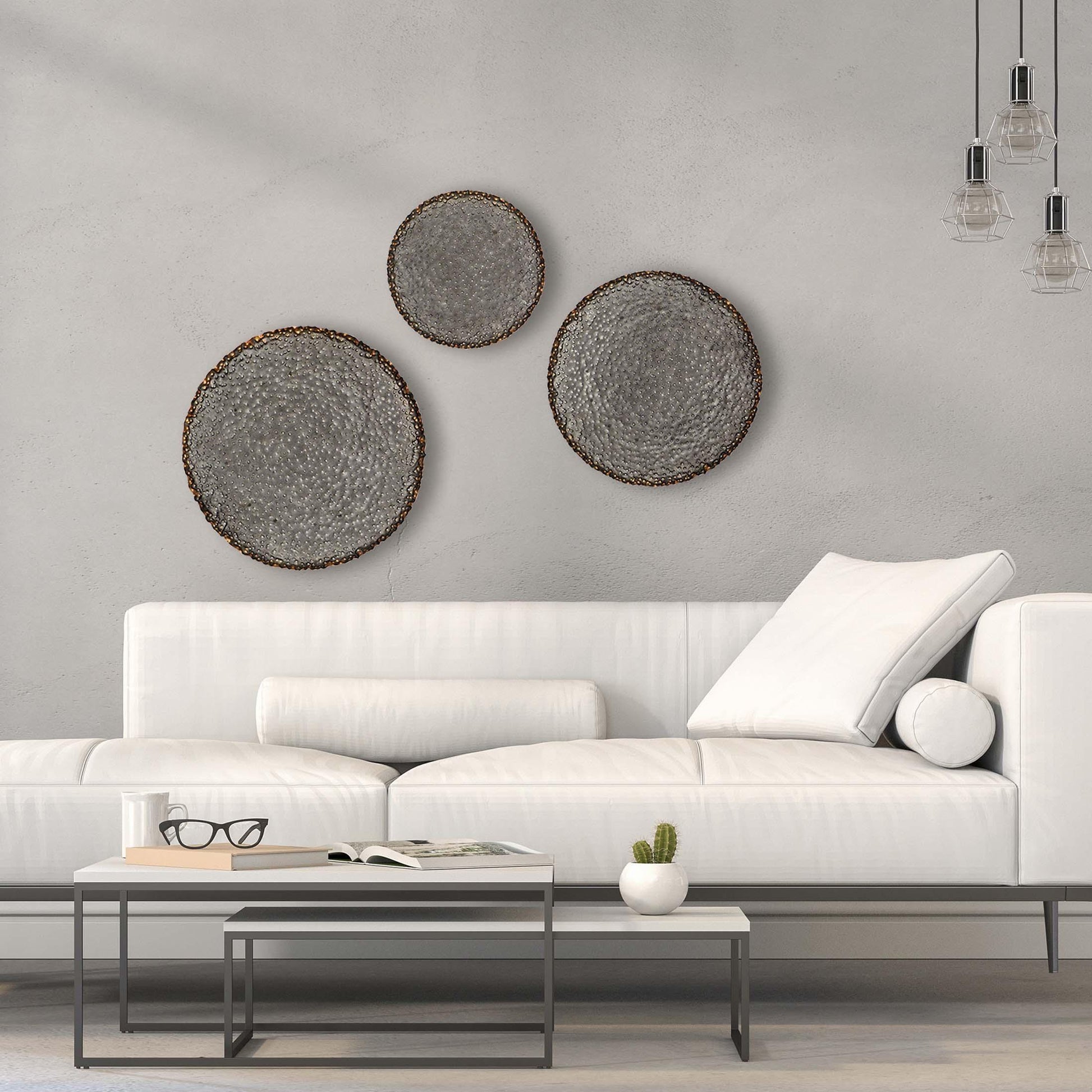 Metal Play Round Metal Wall Art 3PC-Metal Wall Art-Paragon-LOOMLAN