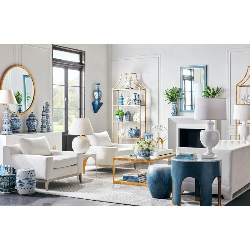 Metalic Gold Frame Classic Etagere-Etageres-Chelsea House-LOOMLAN