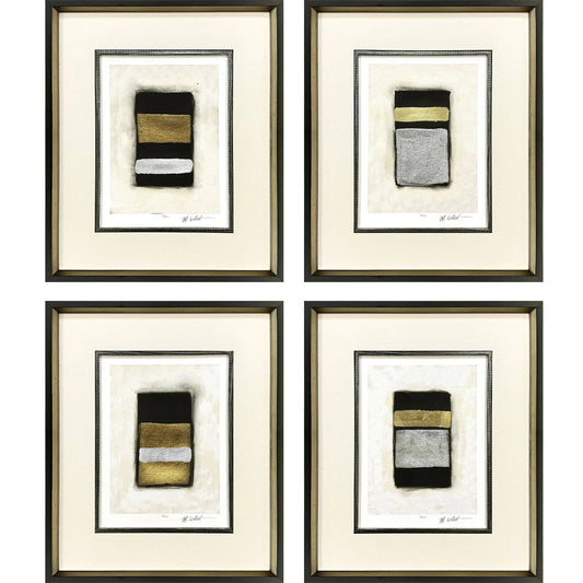 Metallic Markers II Wood Framed Wall Art 4PC