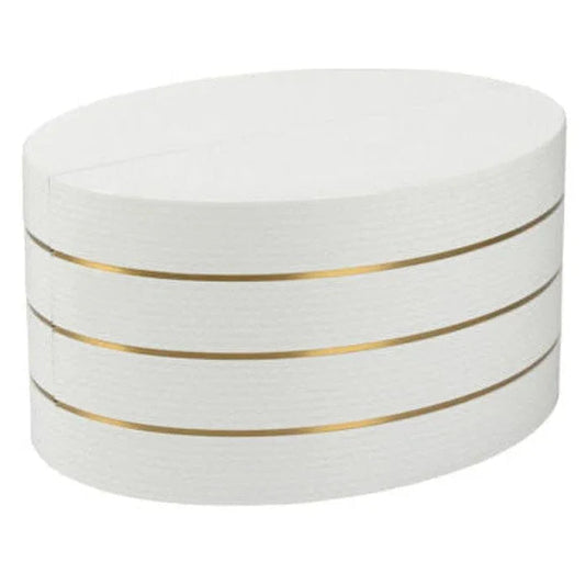 Mezzaluna Bunching White Lacquered Textured Table (Set of 2) - LOOMLAN - Chelsea House - Coffee Tables