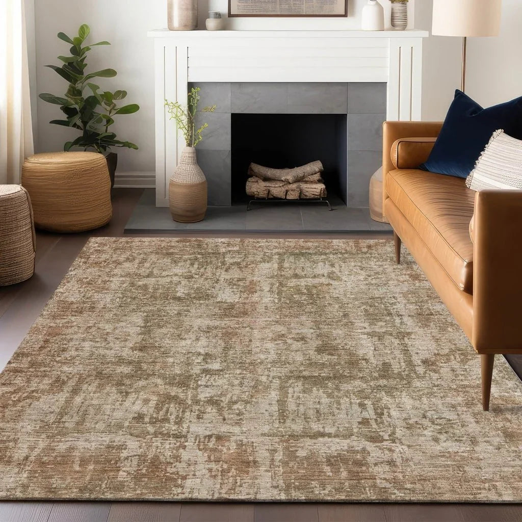 Mezzara Beige Washable Indoor - Outdoor Rug - LOOMLAN - LOOMLAN Rugs - Outdoor Rugs