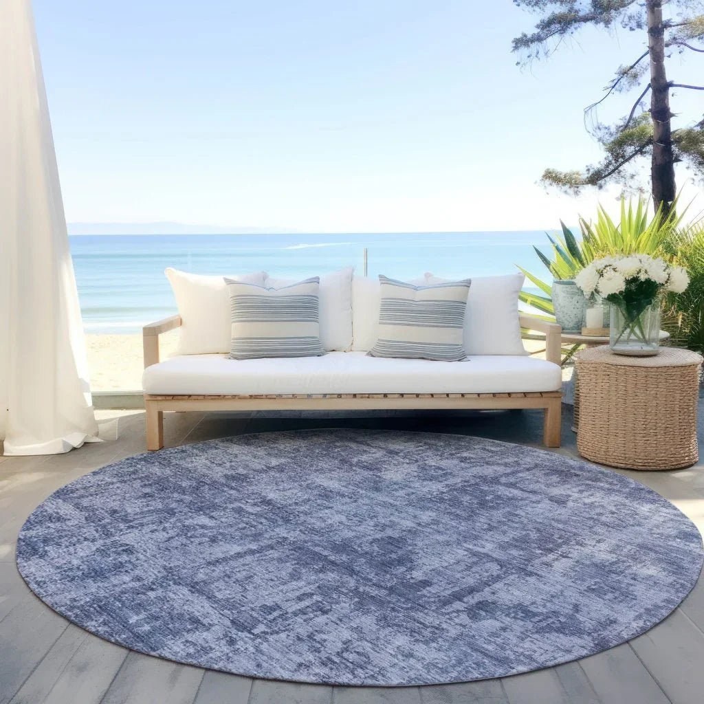 Mezzara Blue Washable Indoor - Outdoor Rug - LOOMLAN - LOOMLAN Rugs - Outdoor Rugs