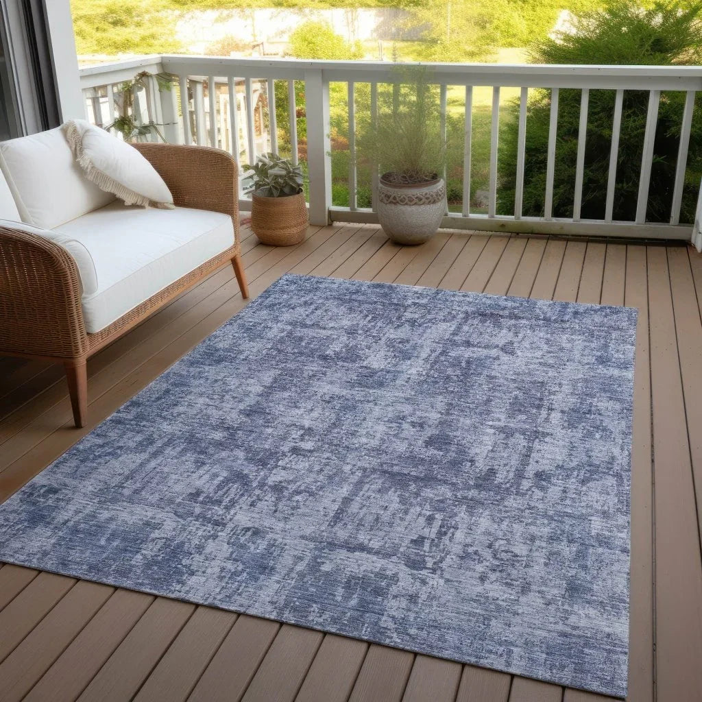 Mezzara Blue Washable Indoor - Outdoor Rug - LOOMLAN - LOOMLAN Rugs - Outdoor Rugs