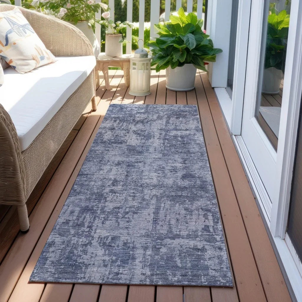 Mezzara Blue Washable Indoor - Outdoor Rug - LOOMLAN - LOOMLAN Rugs - Outdoor Rugs