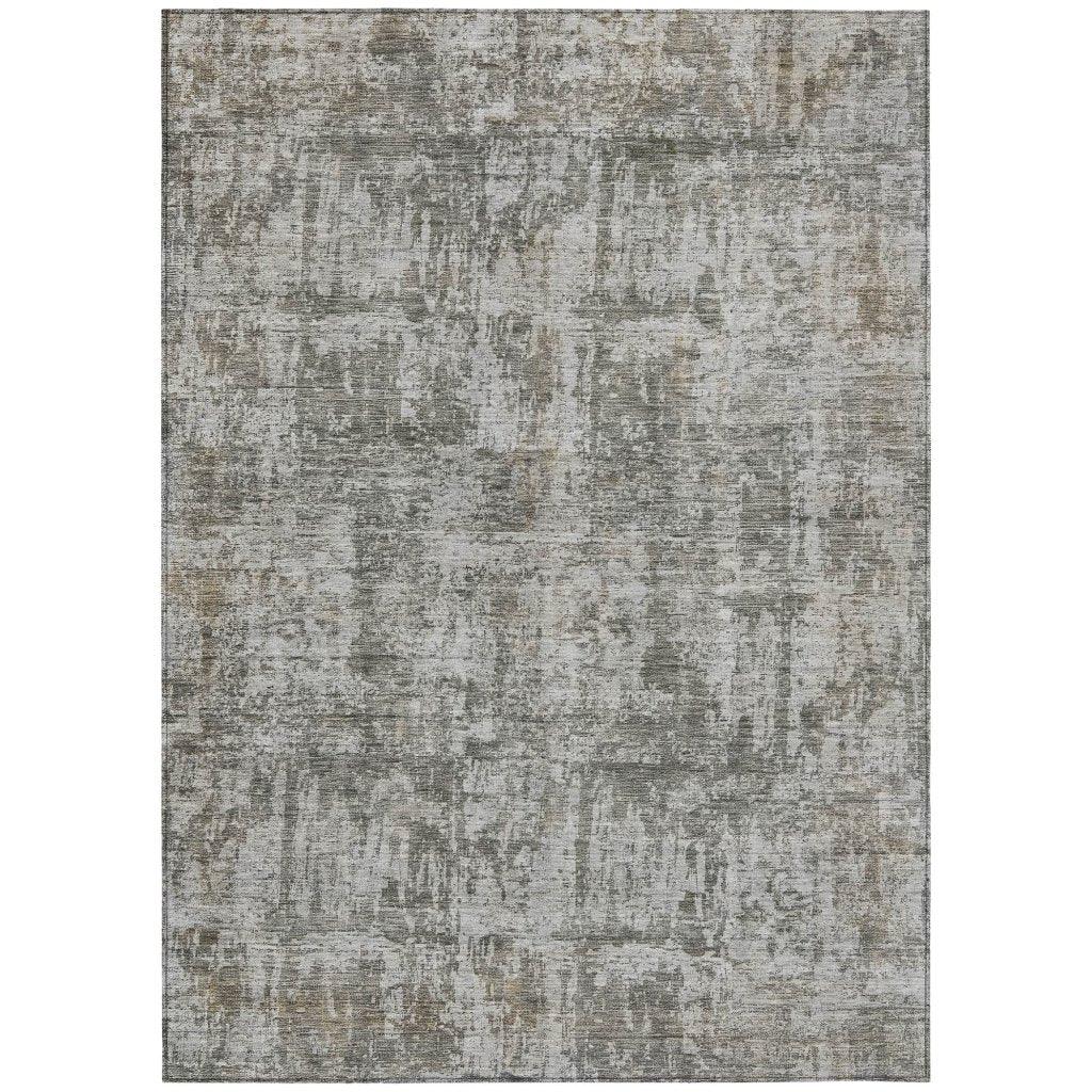 Mezzara Gray Washable Indoor - Outdoor Rug - LOOMLAN - LOOMLAN Rugs - Outdoor Rugs
