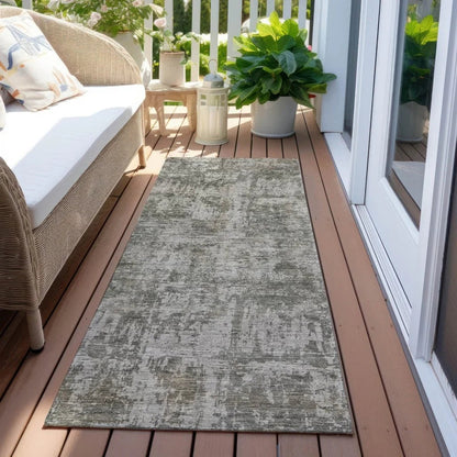 Mezzara Gray Washable Indoor - Outdoor Rug - LOOMLAN - LOOMLAN Rugs - Outdoor Rugs