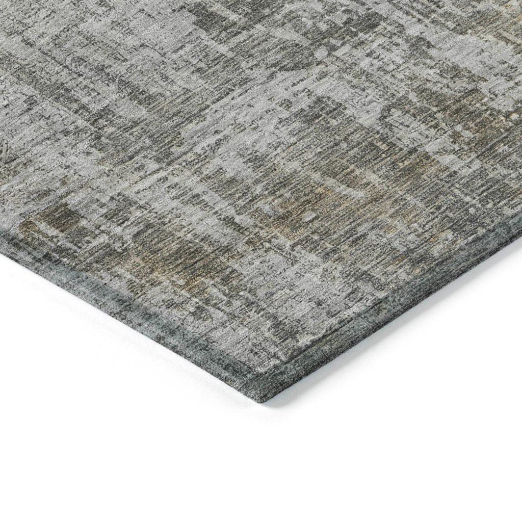 Mezzara Gray Washable Indoor - Outdoor Rug - LOOMLAN - LOOMLAN Rugs - Outdoor Rugs