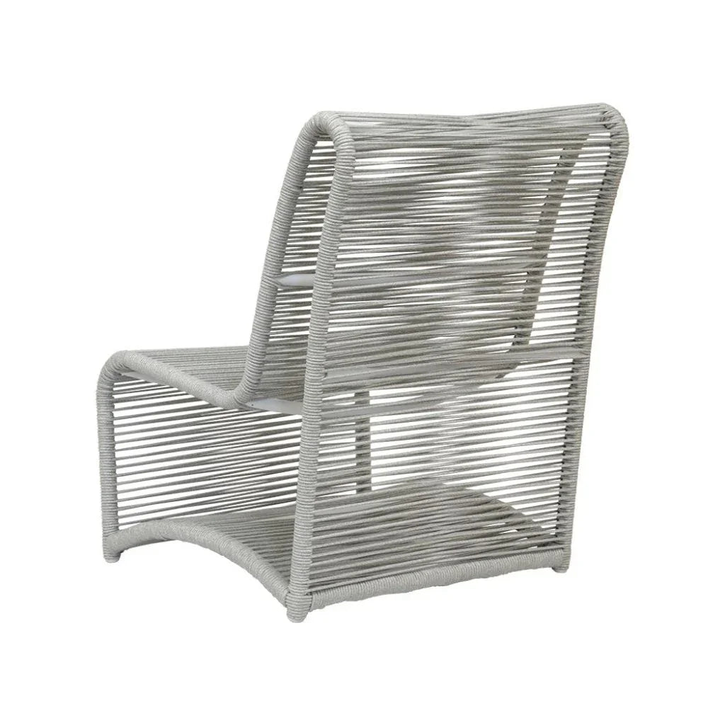 Miami Aluminum Armless Outdoor Club Chair-Outdoor Accent Chairs-Sunset West-LOOMLAN