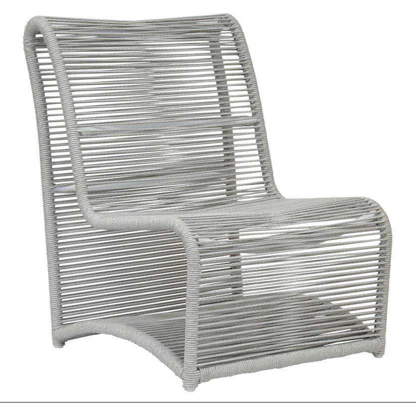 Miami Aluminum Armless Outdoor Club Chair-Outdoor Accent Chairs-Sunset West-LOOMLAN