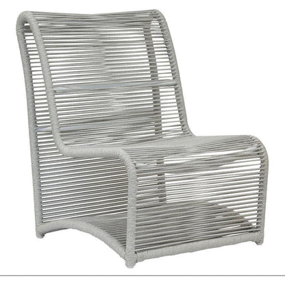 Miami Aluminum Armless Outdoor Club Chair-Outdoor Accent Chairs-Sunset West-LOOMLAN