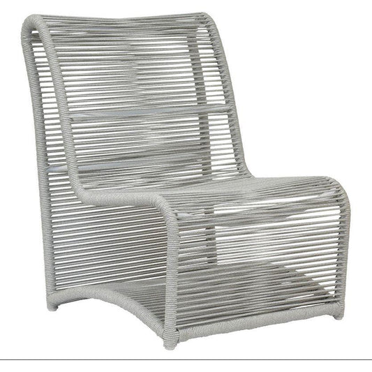 Miami Aluminum Armless Outdoor Club Chair-Outdoor Accent Chairs-Sunset West-LOOMLAN