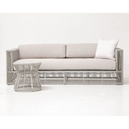 Miami Carrara Marble Top Outdoor End Table - LOOMLAN - Sunset West - Outdoor Side Tables