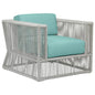 Miami Sunbrella Comfort Outdoor Club Chair-Outdoor Accent Chairs-Sunset West-Dupione Celeste-LOOMLAN