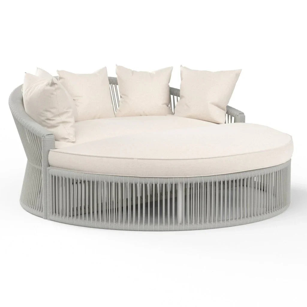 Miami Sunbrella Outdoor Daybed-Outdoor Daybeds-Sunset West-Echo Ash-LOOMLAN
