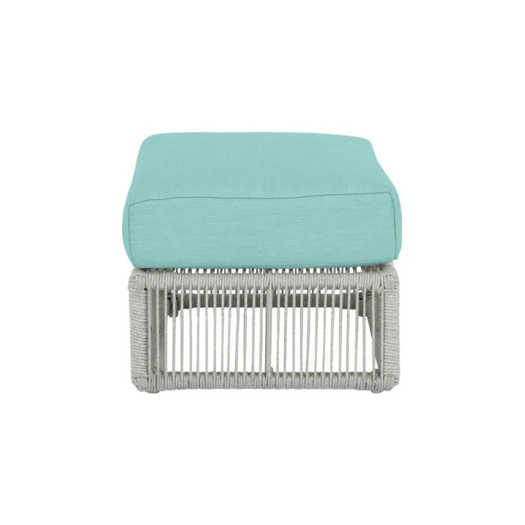 Miami Sunbrella Plush Outdoor Ottoman-Outdoor Ottomans-Sunset West-LOOMLAN