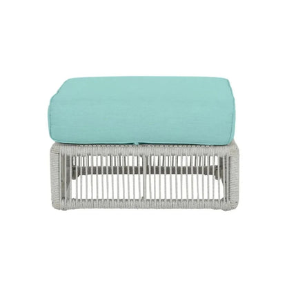Miami Sunbrella Plush Outdoor Ottoman-Outdoor Ottomans-Sunset West-LOOMLAN